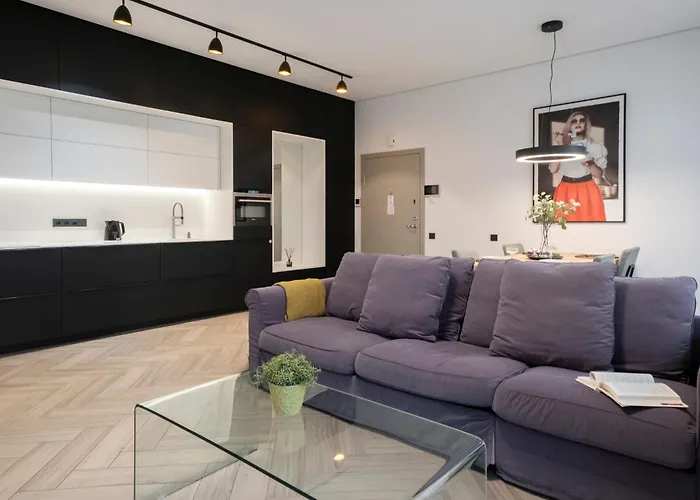 Daire Cohost I Oldtown 60m2 W-garage Parking, Balcony & Self Check-in Vilnius